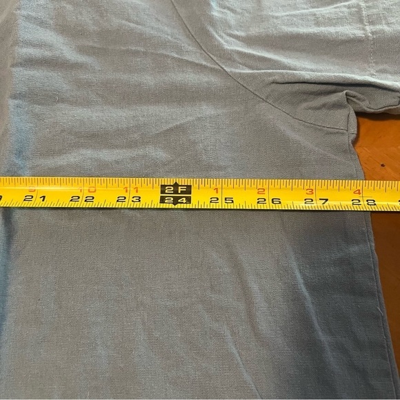 NEW Big Bud Press Linen Blend Pantry Button Up Top in Blue Sz 3XL - Picture 10 of 12